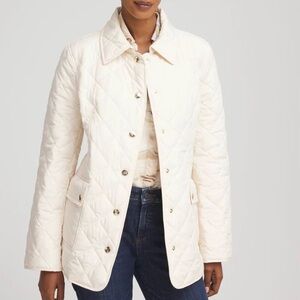 Chico's Cream Quilted Puffer Jacket